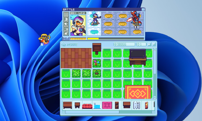 Berserk B.I.T.S. windows appear on a PC.